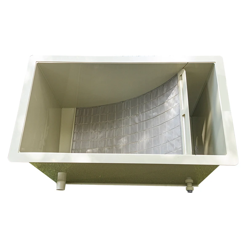 Customized fish pond filter box 20 cubic meters/h gravity feed inclined screen pond filter koi fish tank