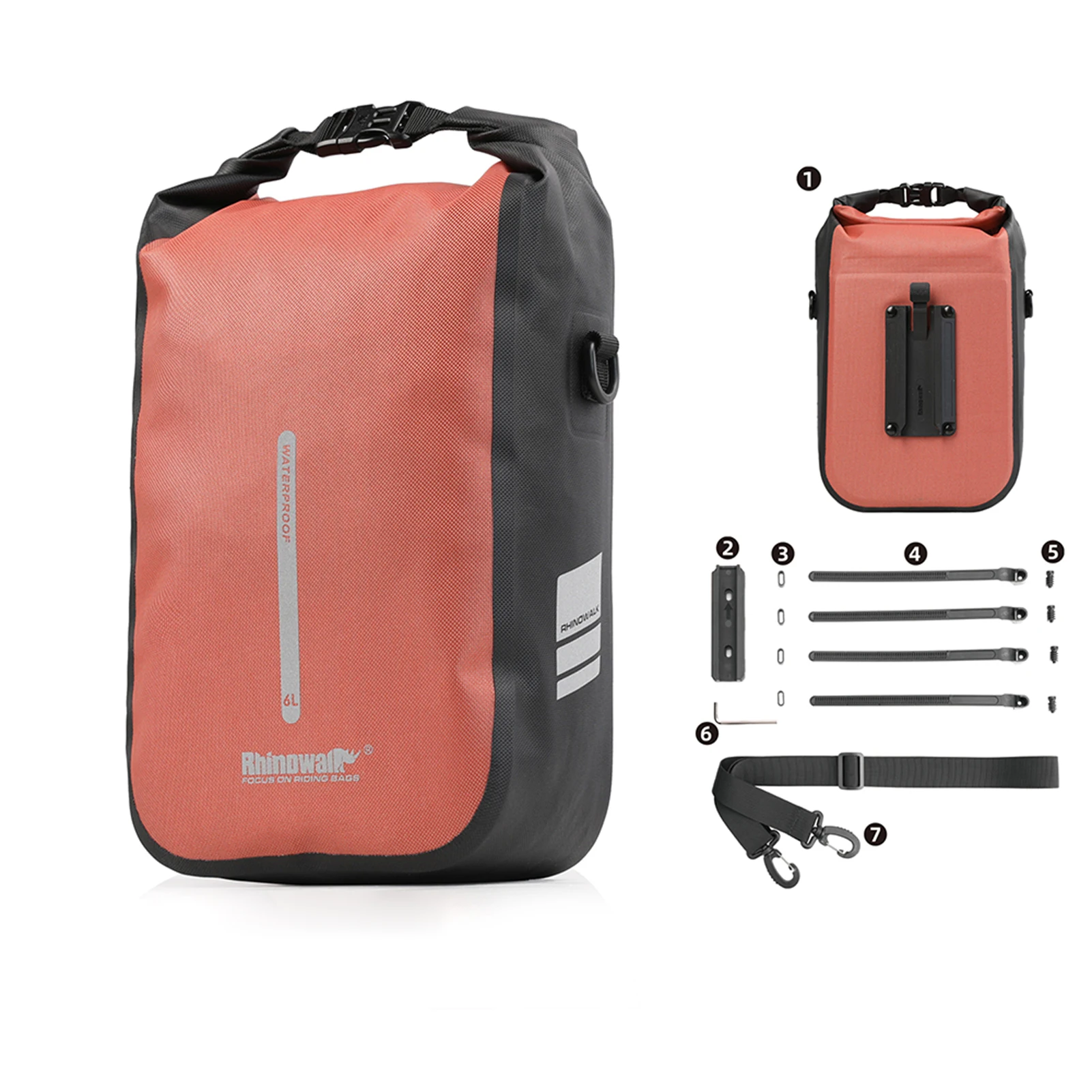 

6L Bike Quick Release Bike Front Fork Bag Waterproof Cycle Bag Bicycle Front Bag Bicycle Storage Bag Cycle Accessory