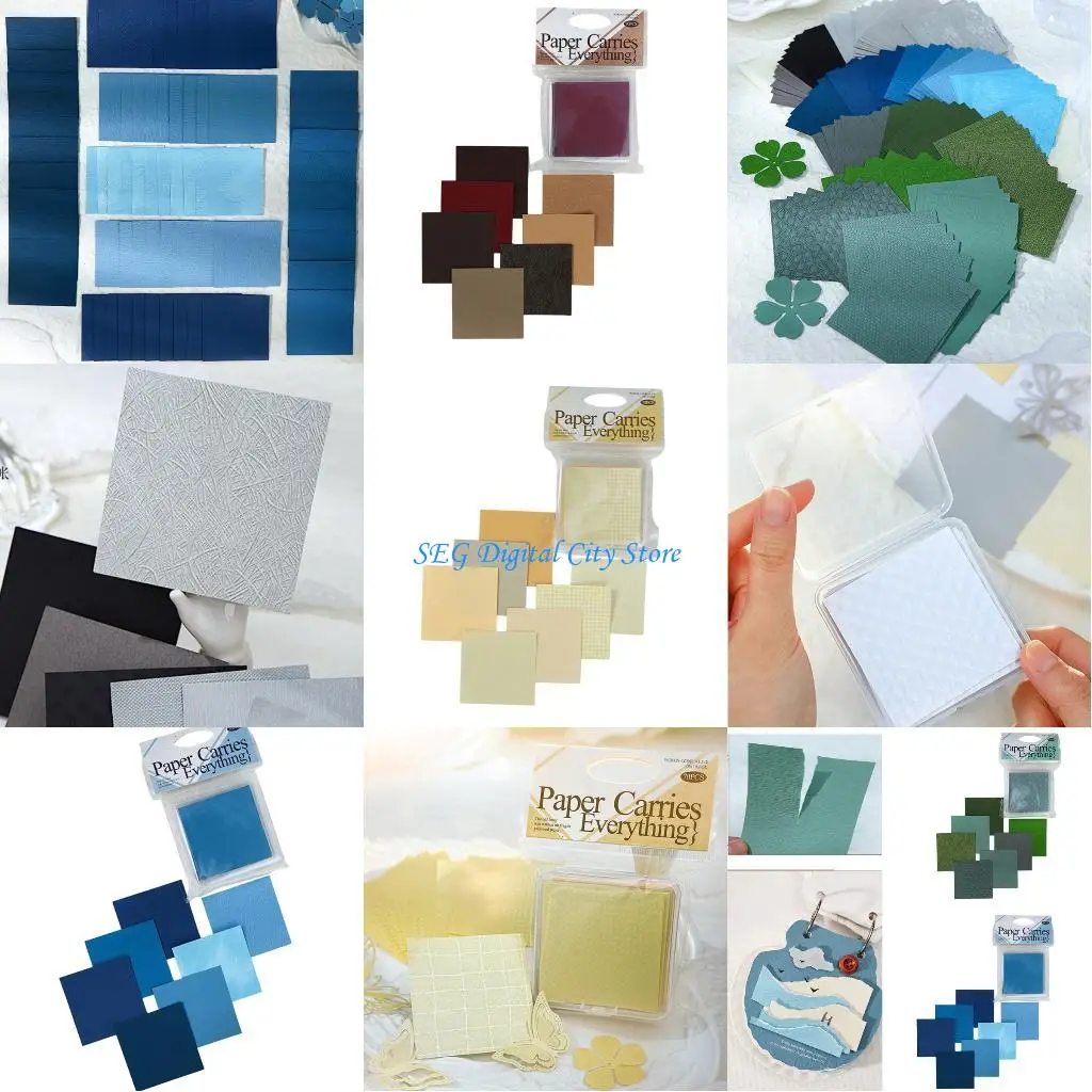 

U75B Premium Textured Cardstock Sheets Adhesive Sticker Paper Texture for Scrapbooking and Crafting Archival Quality Paper