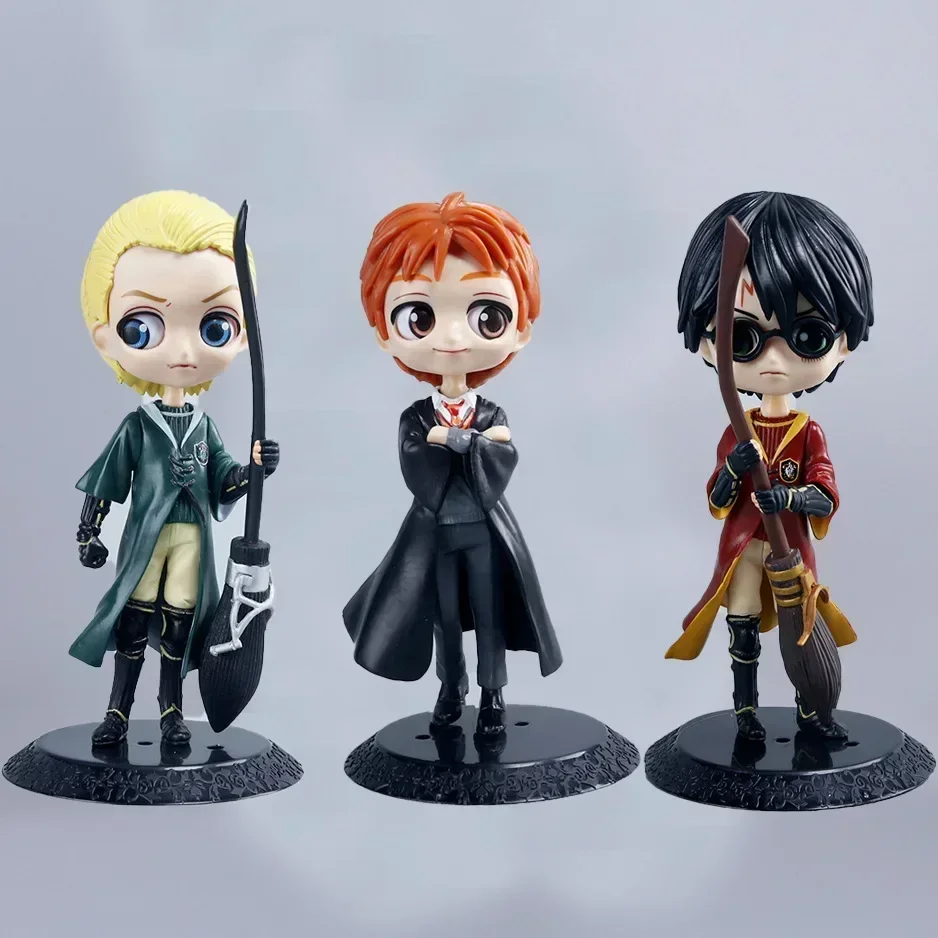 15cm Harry Potter Figure Q Posket Series Version Role Draco Malfoy Hermione Action Anime Collectible Dolls Kids Christmas Toys