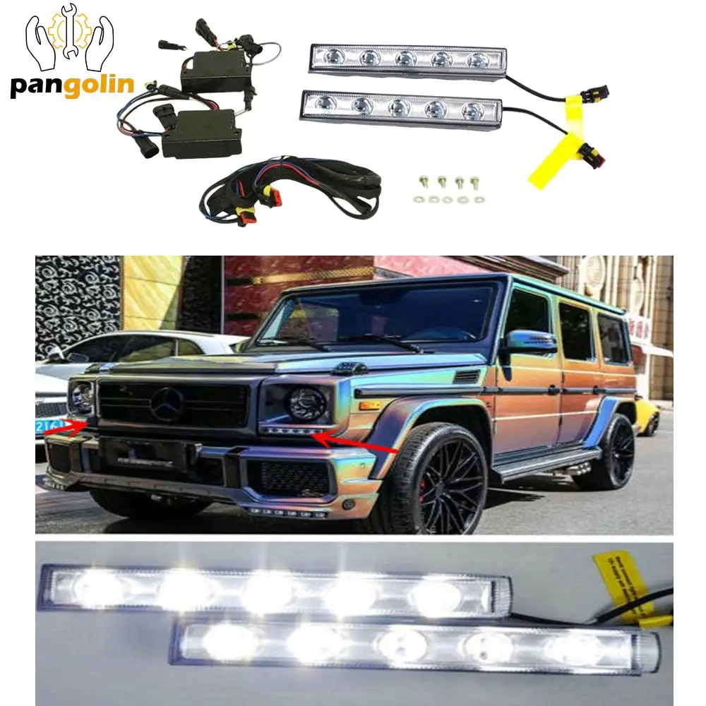 2pcs W463 LED Car Daytime Running Light For 04-18 Mercedes Benz G-class G500 G65 Ambient Light Car Interior Decorate Accessories