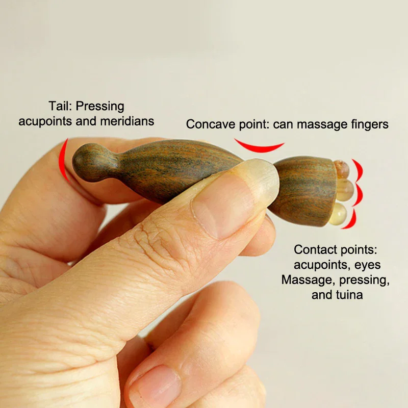 Sandalwood Face Massage Tools Gua Sha Face Skin Care Massage Sticks Lotus Seedpod Shape Massager Facial Physiotherapy Tool