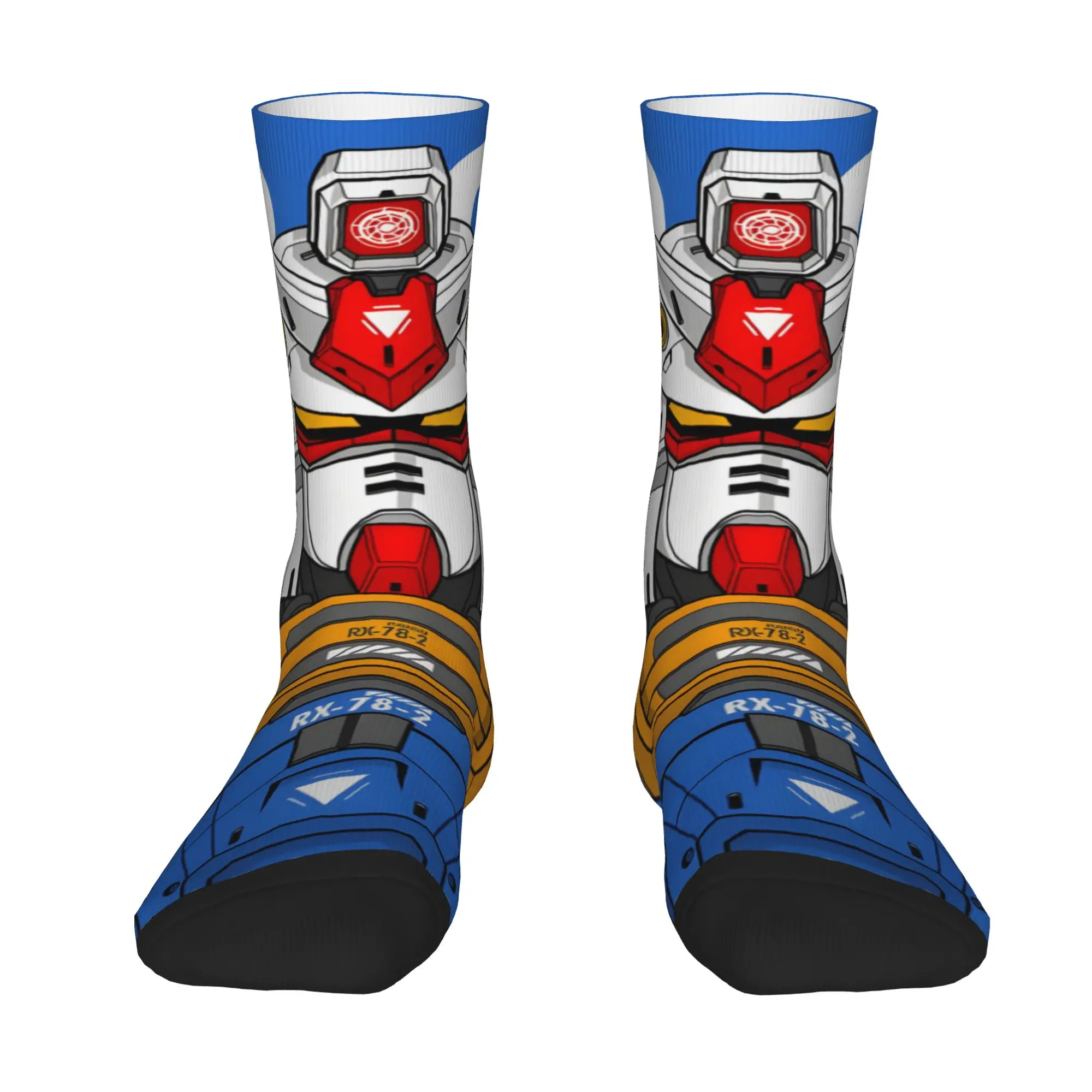 1 Pair Hip Hop Retro GUNDAM Crazy Men's Socks Unisex  Harajuku Pattern Printed Funny Novelty Happy Sock Gift