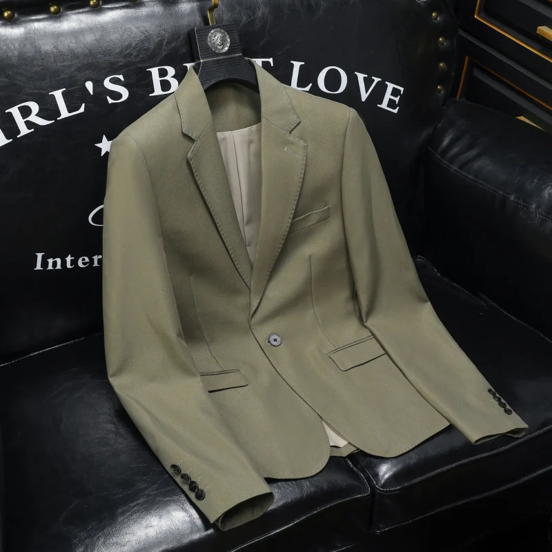 

Модное мужское осеннее однобортное пальто приталенного кроя в городском стиле, повседневное, деловое, для отдыха, из бархатной ткани, не требует глажки.