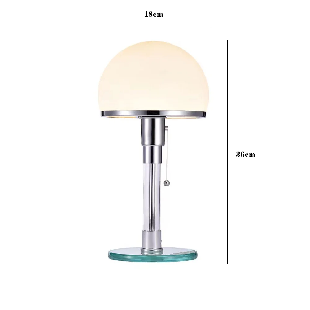 

Table Lamp Modern Glass Art Desk Light E27 Bulb Pull Switch Table Lamp LED Reading Lamp With Glass Lampshade for Living Room