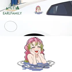 EARLFAMILY 13cm X 11.7cm for Cute Sexy Kanroji Mitsuri Hot Spring Bath Car Stickers Cartoon Fashionable Decals Car Label