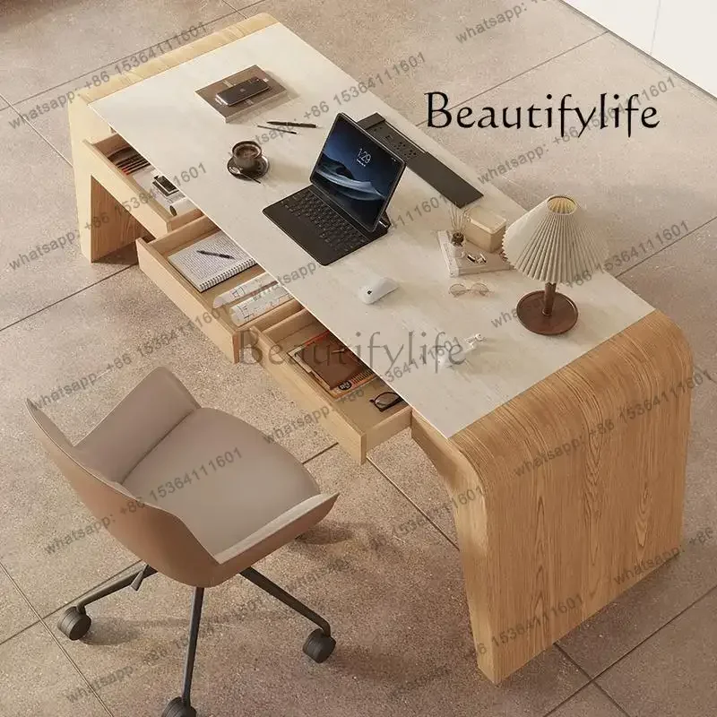 

Modern Slate Desk Advanced Computer Study Table And Chair Log Wind Home Study Desk