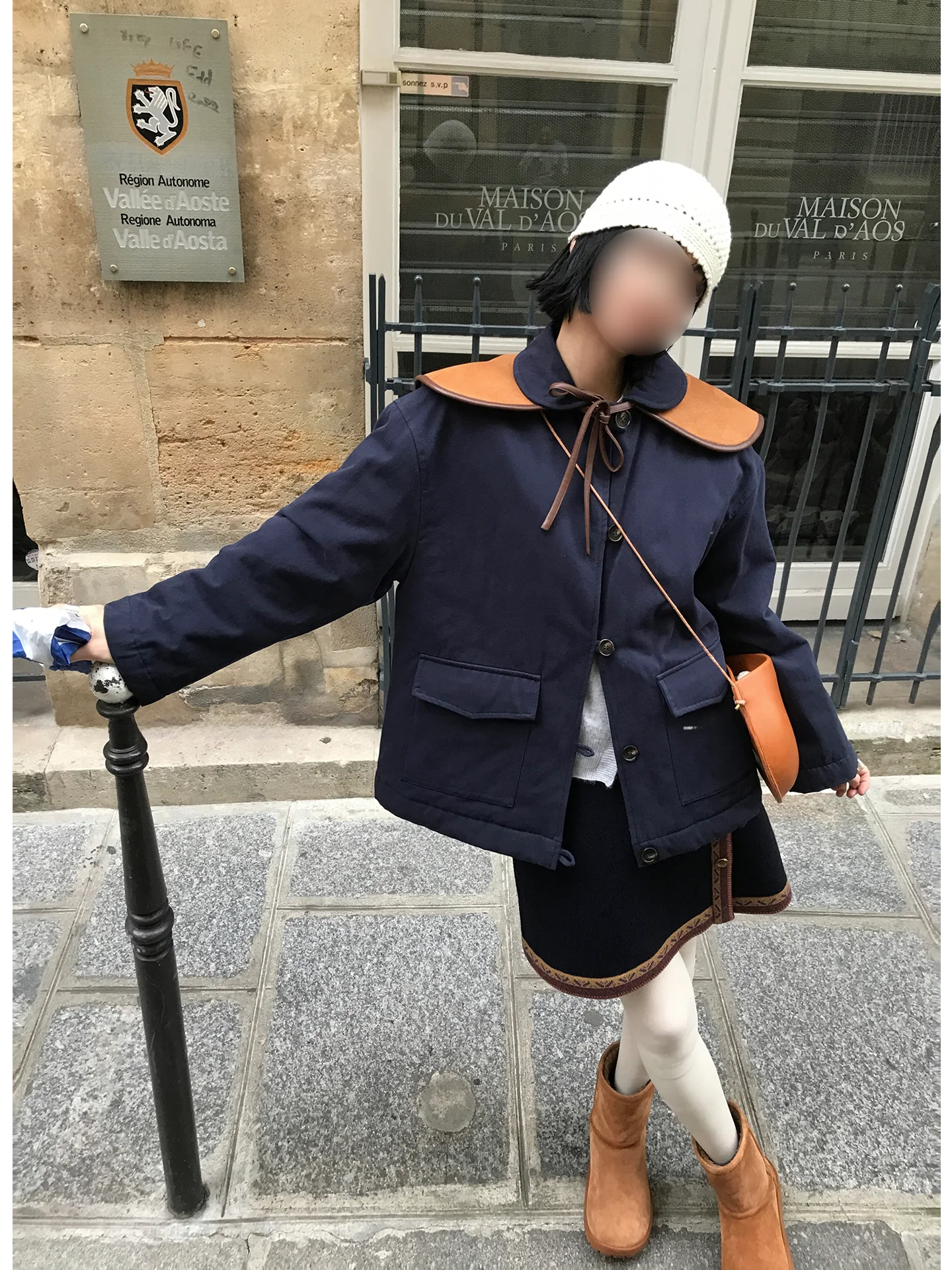 

MONA Retro Sle Cotton Jaet Women's Doll Collar Coat Ele Small Size Autumn Winter New Arrival Long Sve Casual Wear