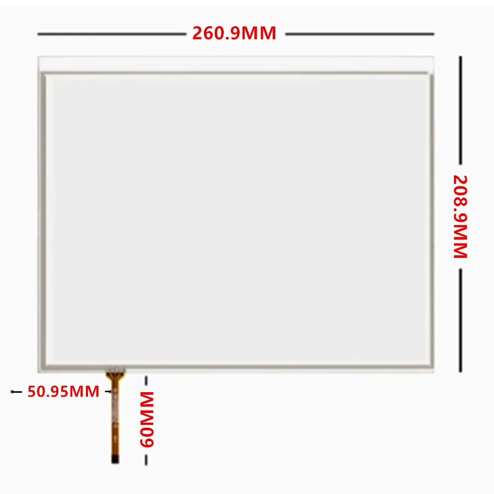 

12.1-inch 260mm*208mm resistive touch screen 4wire digitizer handwriting panel glass industrial control LCD touch screen replace