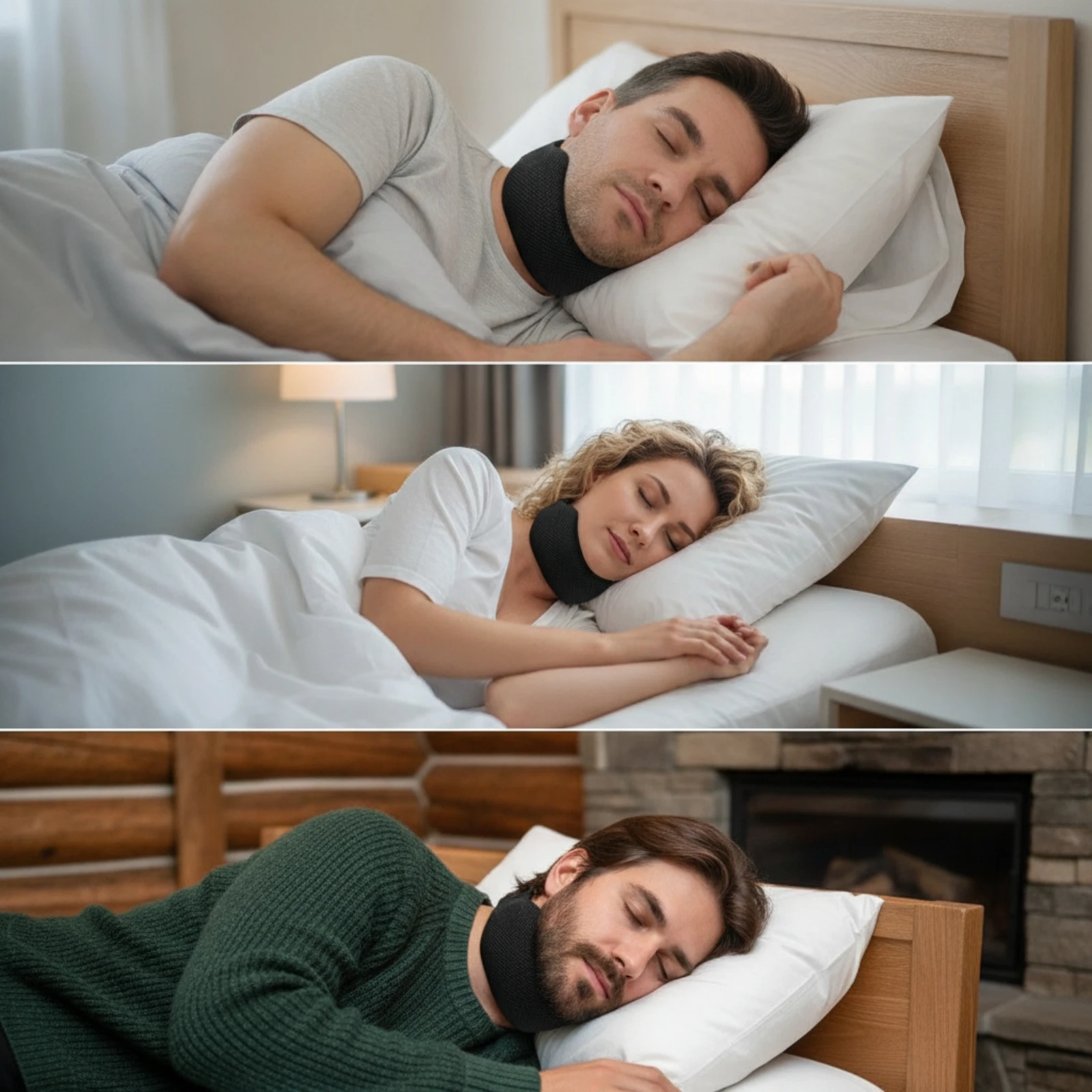 Neck Support Brace Ergonomic Neck Brace with Adjustable Hook-and-Loop Closure Cervical Collar Supportive Form-Fitting for Travel