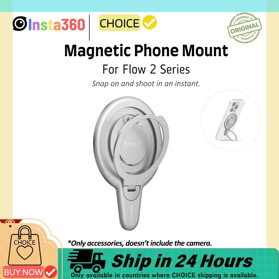 Insta360 Flow 2 Pro Magnetic Phone Mount Snap MagSafe Magnet Clamp
