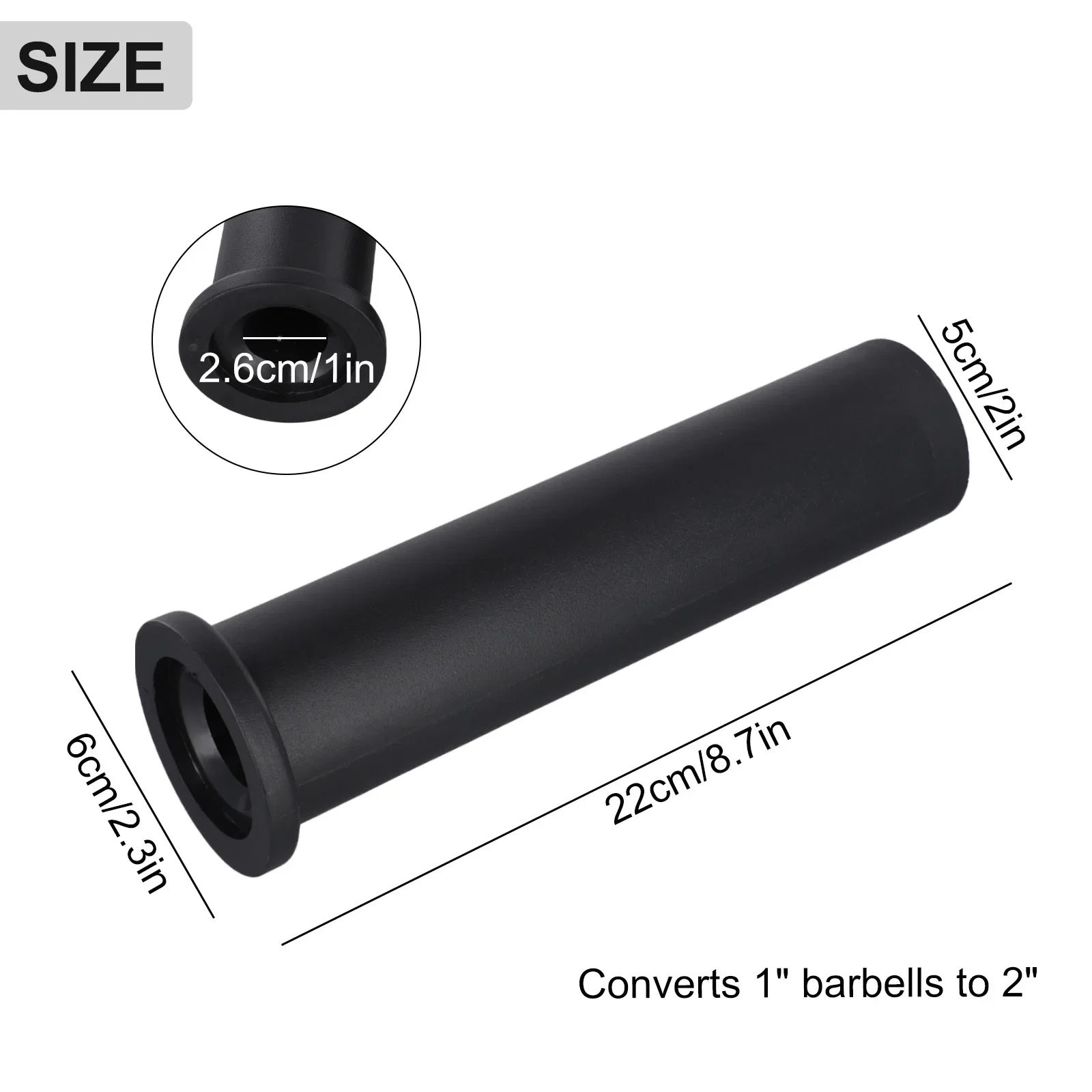 2PCS Barbell Bar Adapter Sleeve Convert 25mm To 50mm Hot Sale Adapter Sleeve Converts 1 To 2 Weight Plate For Gym Parts New