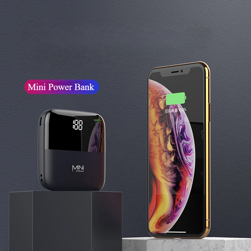 2025 Nuovo caricabatteria esterno con display digitale a LED Power Bank di grande capacità da 10000 mAh per iPhone Samsung Huawei Xiaomi