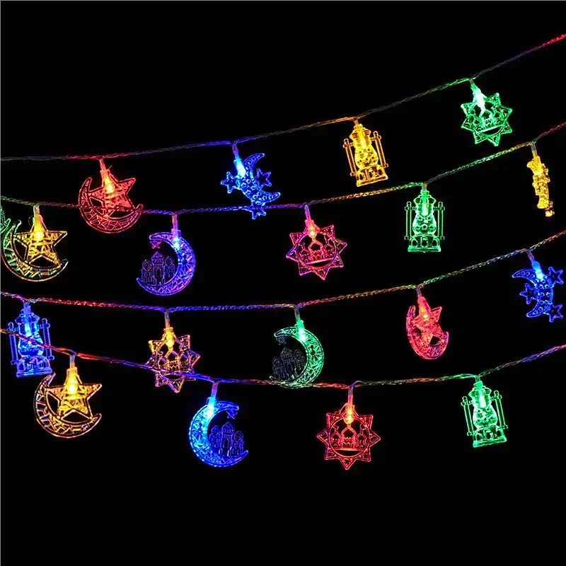 

1.5M 10LED EID Mubarak LED String Lights Ramadan Kareem Decorations For 2025 Home Islamic Muslim Party Decors Eid Al Adha Gifts