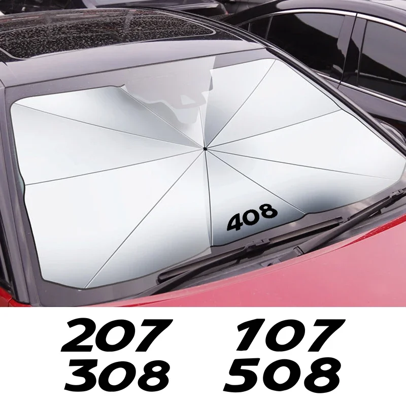 Car Windshield Sunshade Umbrella For Peugeot 206 207 208 301 307 308 406 407 408 508 2008 3008 5008 108 607 4008 Rifter 107 306