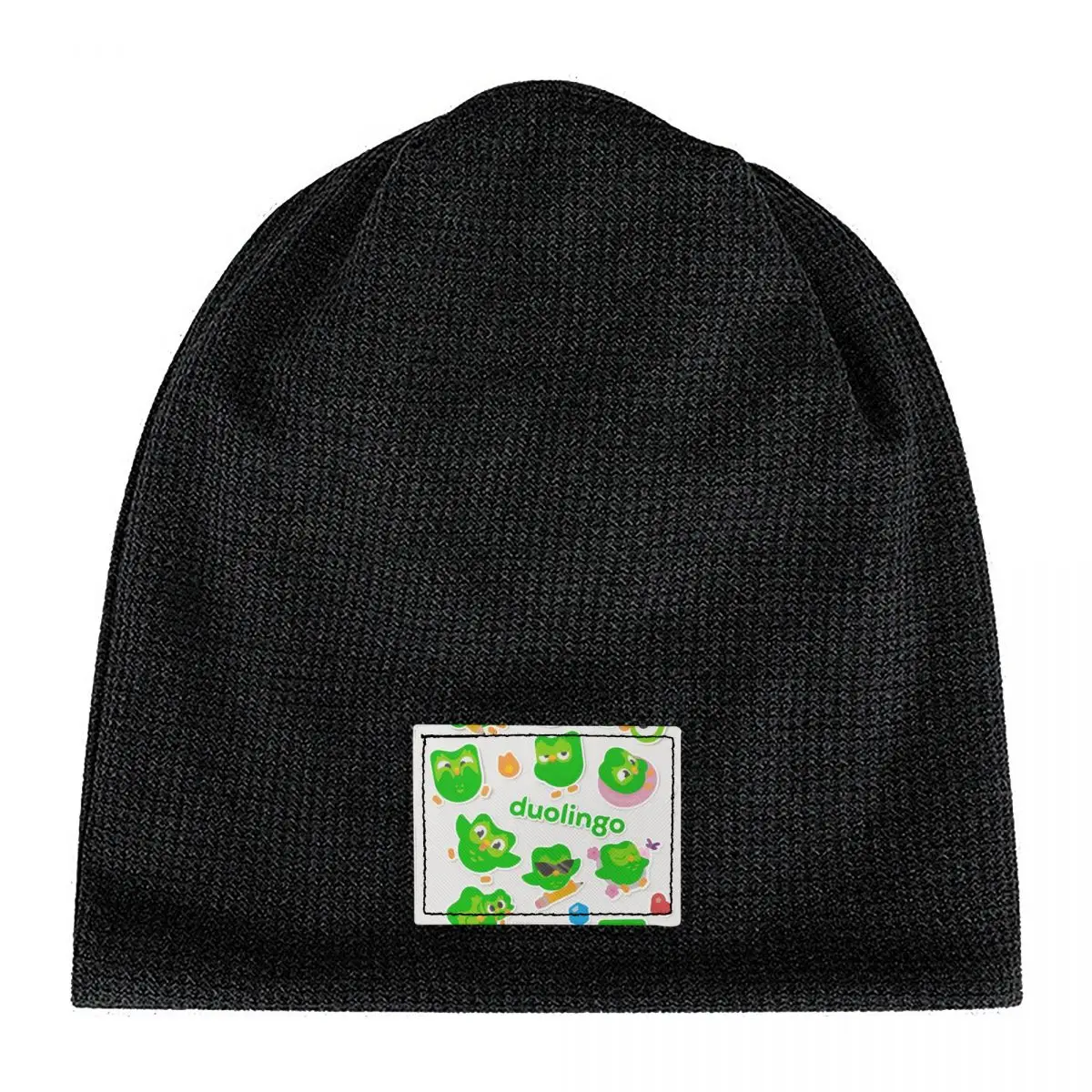 Duolingo Owl Duo  Unisex Adult Beanies Caps Fleece-Lined Bonnet Hat Warm Hip Hop Autumn Winter Outdoor Skullies Hats