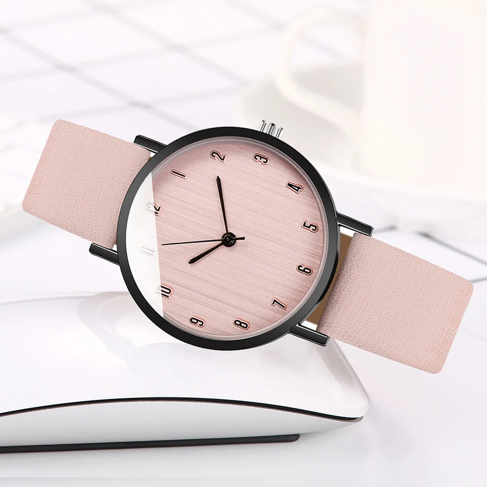 

Quartz Watch Women Wrist Watches Stylish Minimalist Simple Wood Grain Dial Fashionable Precise Timekeeping Casual Accessories
