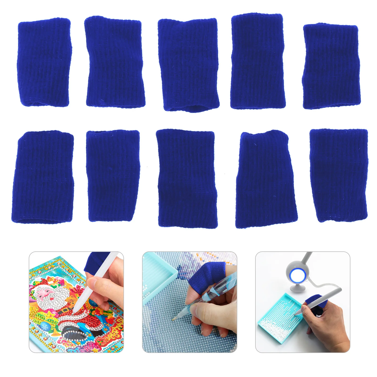 10 قطعة كم الاصبع للحفر اللوحة الخرز الفن الحرفية العمل الغطاء الواقي أصابع اليد حامي والعتاد التبعي