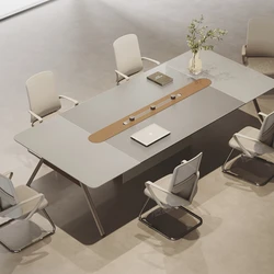 Conference table bench modern simple small rectangular strip meeting negotiation office conference table chair combination