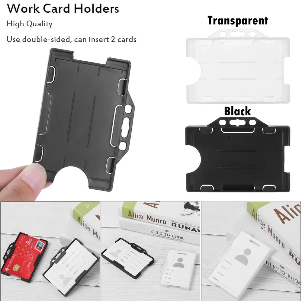 1/3pcs New Hard Plastic ID Business Case Office School Badge Multi-use ID Card Pouch Name Card Work Card Holders Card Sleeve