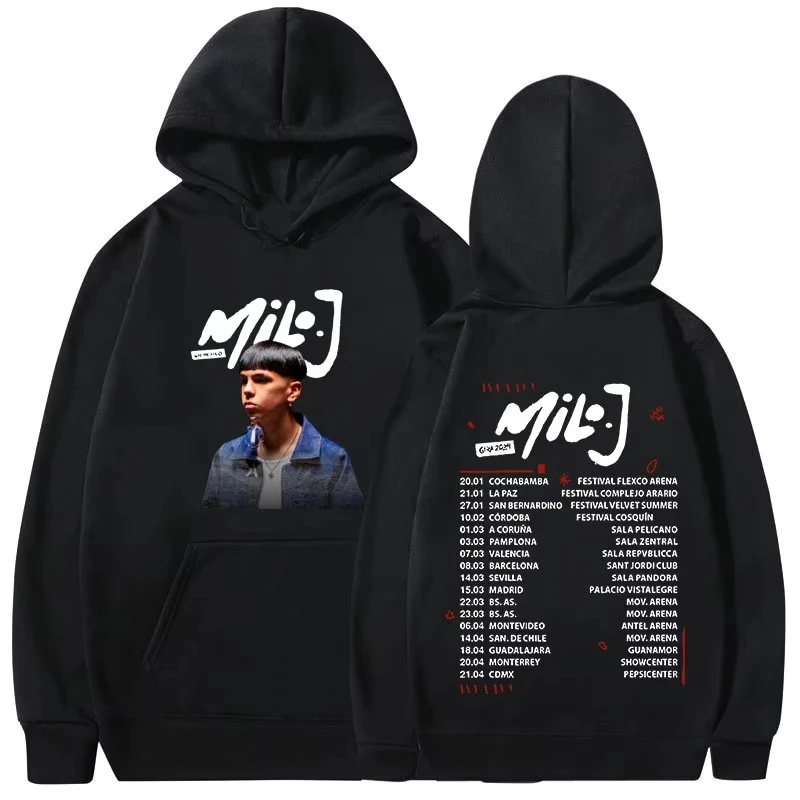

Milo J Hoodie Tour 2025 Autumn/Winter New Hot-seling Men's Women's Fashion Hip Hop Retro Pure Cotton Hoodie Fan Gift Street Wear