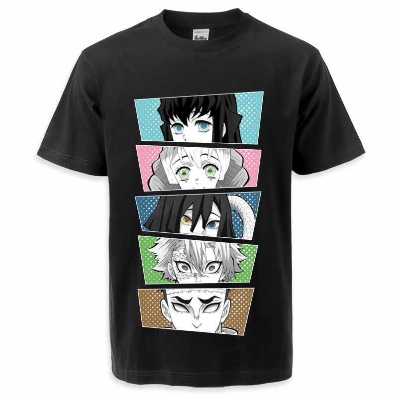 

2024 Hot Anime Demon Slayer Summer Mens Tshirts Tanjirou Mangas Graphic Streetwear Oversized Printed Clothes Fashion Streetwear