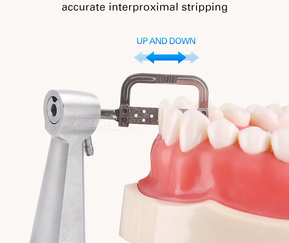 AZDENT Dental 1:1/4:1 Interproximaler Streifenkontra-Winkelstück für kieferorthopädische Zahnlückenmessung – Detail 6