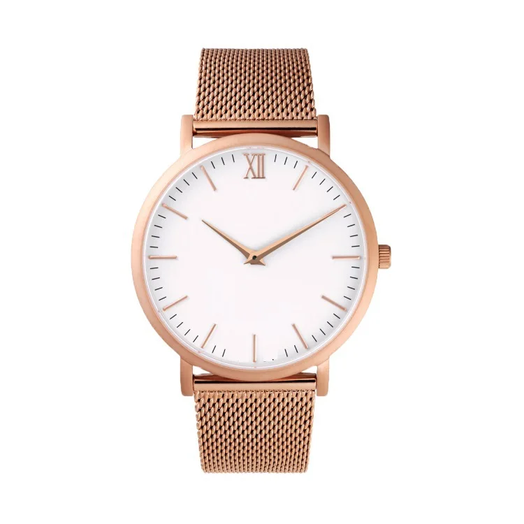 Thin, Fashionable and Minimalist Men's Mesh Strap Watch, High-end Business Quartz Watch, Korean Version Couple Student Watch