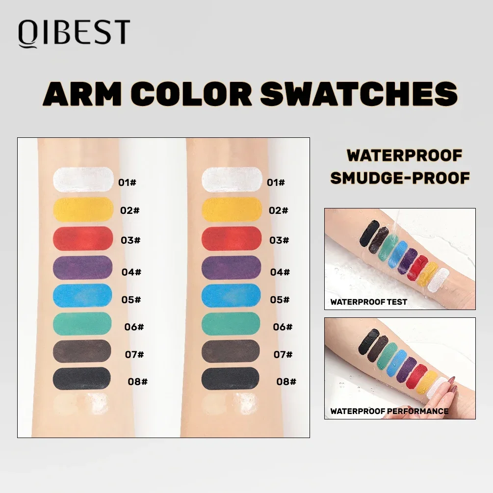 QIBEST両端透明アイブロウジェル＆ティンテッドアイブロウクリームマスカラ防水長持ちアイブロウメイクブロウグルー