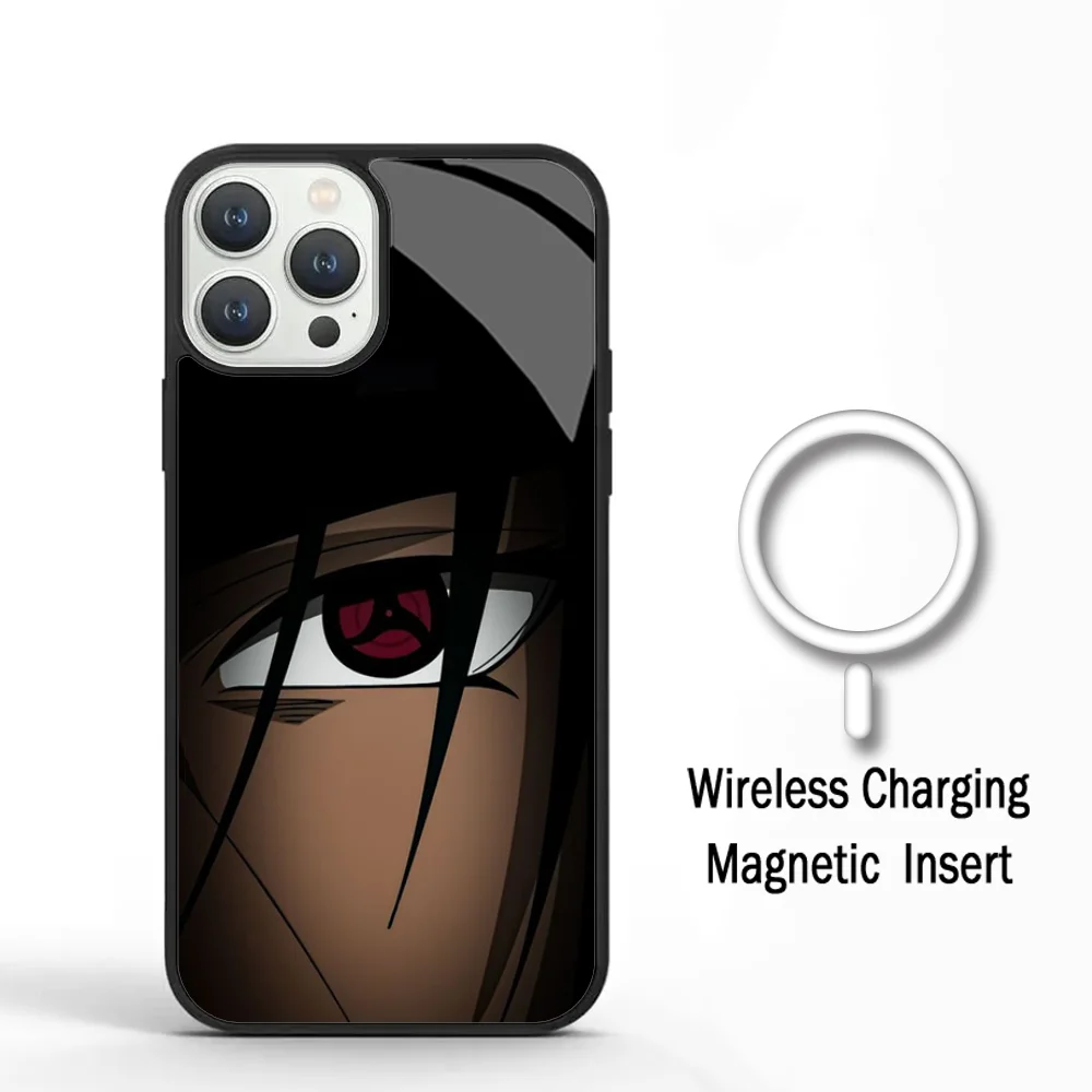 U-Uchiha O_Obito Phone Case For IPhone 11 12 13 14 15 Plus Pro Max Mirror Acrylic Cover For Magsafe Wireless Charging