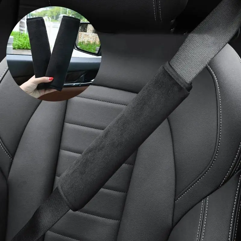 

2Pcs/Set Car Seat Belt Shoulder Cover, Soft Breathable Brushed Fabric Protection Pad, Auto Interior Accessories
