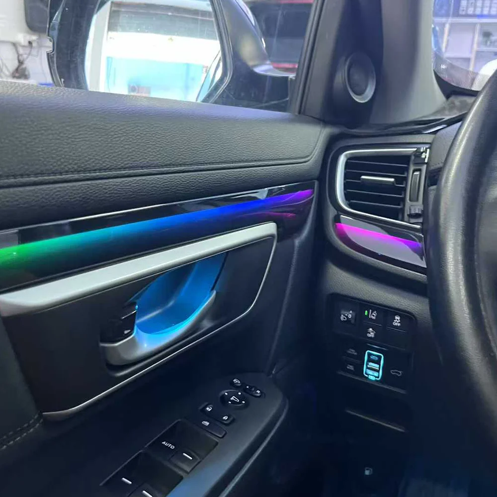 Upgrade and modify LED Car Inner Ambient Light For Honda CR-V 2016-2021 Dynamic Magic Color Ambient Lamp OEM Size Rainbow Kit