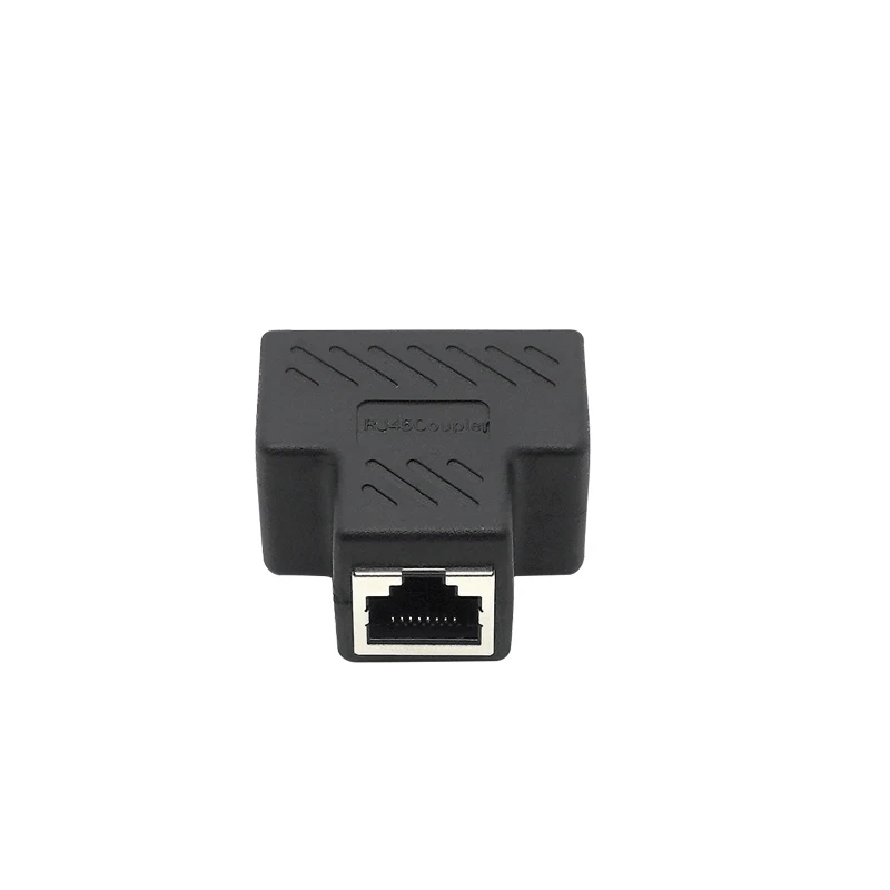 1 to 2 Ways Ethernet RJ45 Female Cable Splitter Adapter Connector for Router PC Laptop IP Camera TV Box