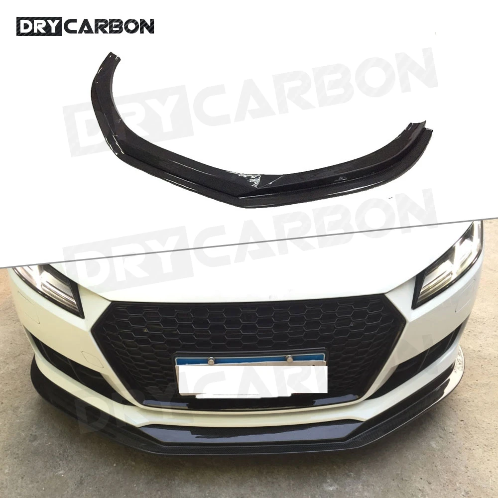 

Carbon Fiber Front Lip spoiler Aprons For Audi TT TTS TTRS 2014 - 2017 B Style Head Bumper Chin Shovel Protector Car Styling