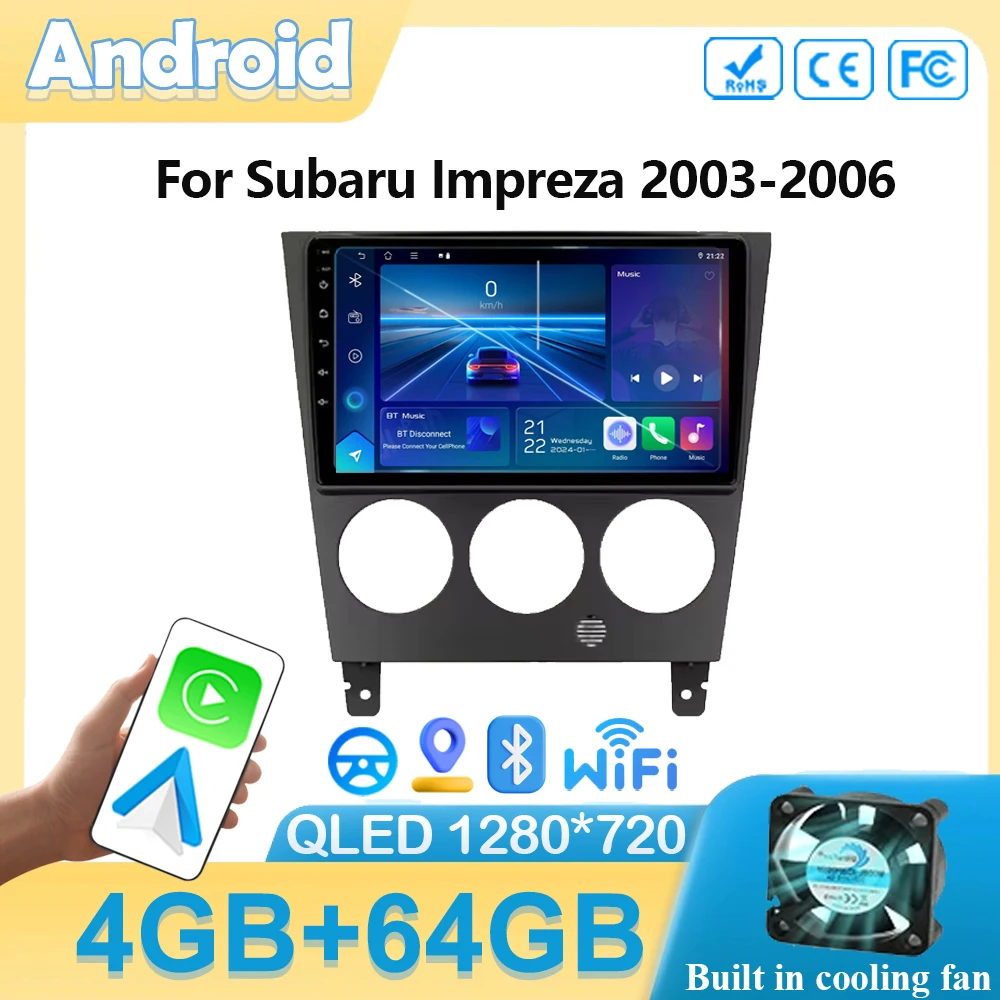 

Автомагнитола на Android для Subaru Impreza 2003-2006 с GPS-навигацией, стерео, Wi-Fi, мультимедийный видеоплеер, 2 din, dvd