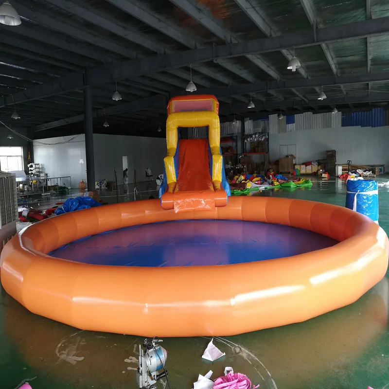 New design inflatable water slide with pool for sale/inflatable swmming pool with slide Inflatable Slide Factory Price