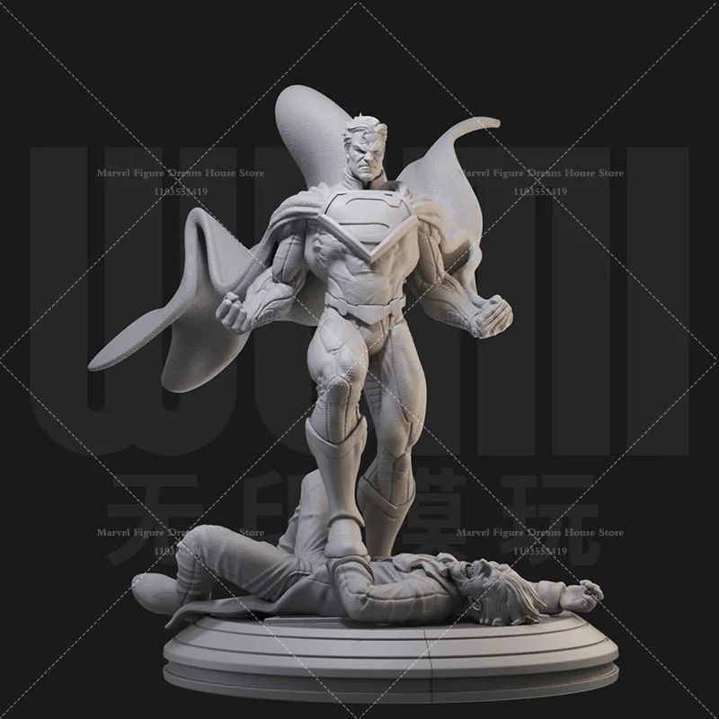 1/24 1/18 Scale DC Anger Superman Beats The Joker Joseph Injustice League DIY Self-assembled GK 3D Resin Un-panited Men Dolls