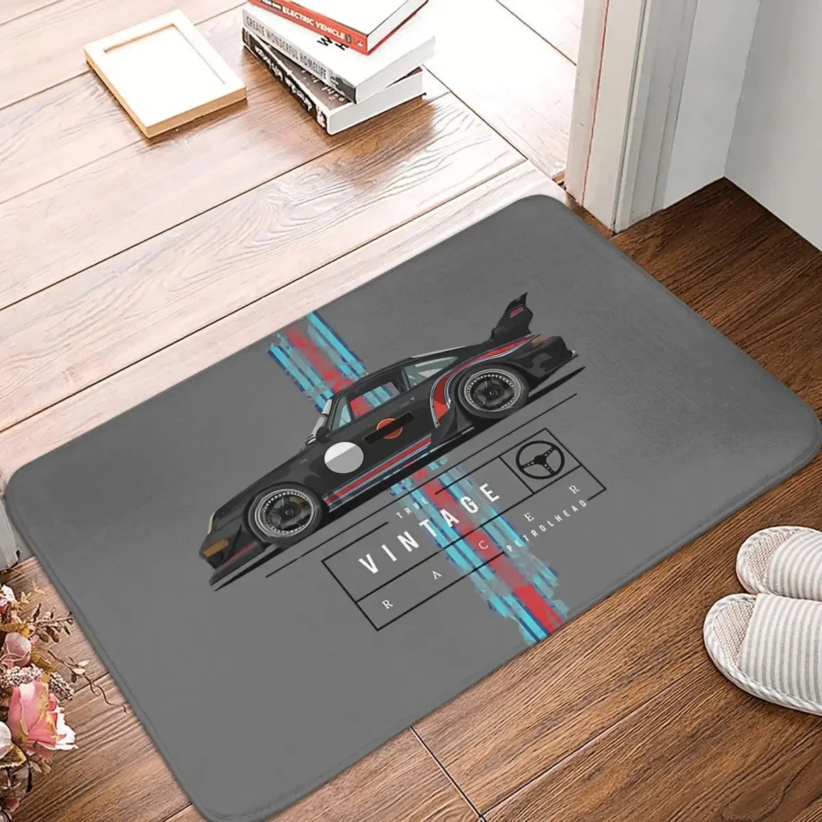 Retro Non-slip Doormat True Vintage Racer Carpet Living Room Kitchen Mat Prayer Flannel Decorative