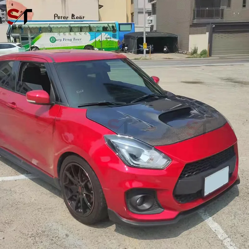 مناسبة لسوزوكي سويفت غطاء ألياف الكربون سويفت ZC33S هود تعديل غطاء السيارة الأمامي غطاء الرأس