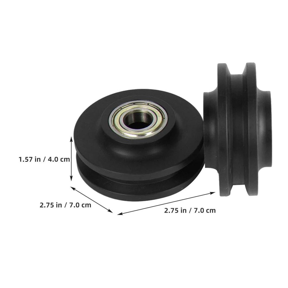 

2 Pcs Gate Wheels Roller Nylon Heavy Duty for Track Rollers Sliding Door Pulley