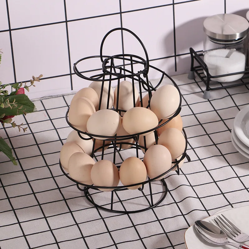 Creative Spiral Egg Rack Kitchen Storage  Multi-purpose Handheld  Hanging Basket