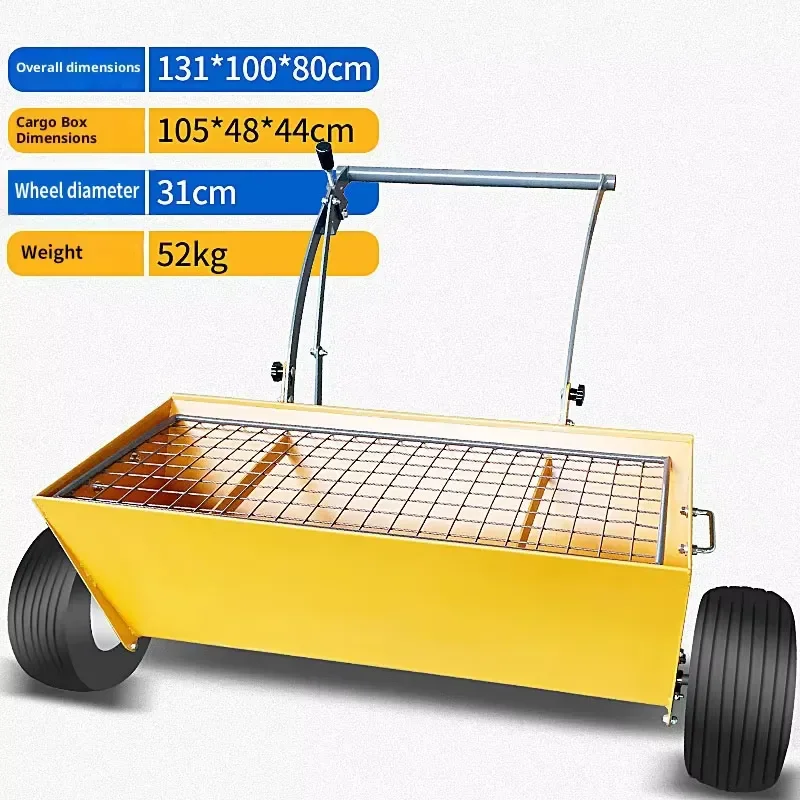 Concrete Material Spreader Easy Operate Emery Hand-push Wrench Paver Lifter Portable Hand-push Spreader with Screen Mesh