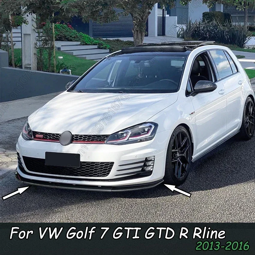 

3 шт. передний бампер Canard Lip для VW Volkswagen Golf 7 GTI GTD R Rline 2013-2016 нижний разветвитель диффузор внешние обвесы комплекты