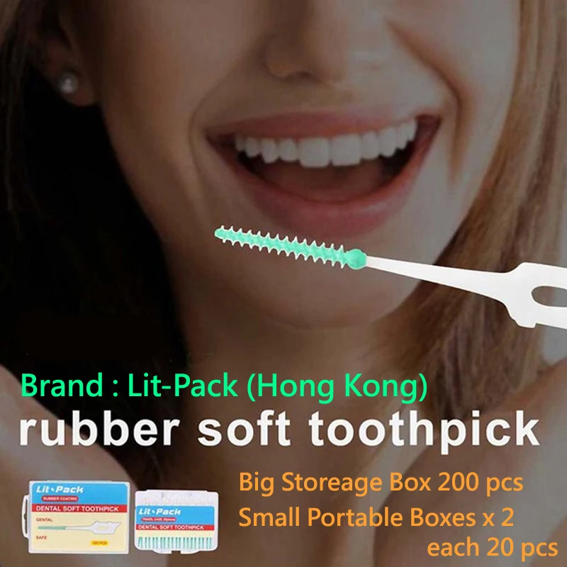

Lit-Pack (manufacturer) Soft Silicone Toothpicks 0.5mm Small Thin Interdental Brush Gum Dental Oral Orthodontic Clean Pick Tool