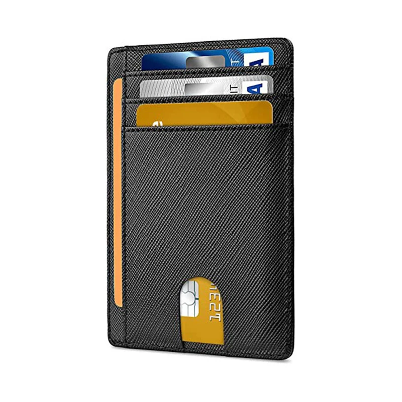 Pu Multi-Card Slot Ultra-Dunne Kaarthouder Unisex Grote Capaciteit Anti-Demagnetiserende Credential Bag Vierkante Korte Creditcard Cover