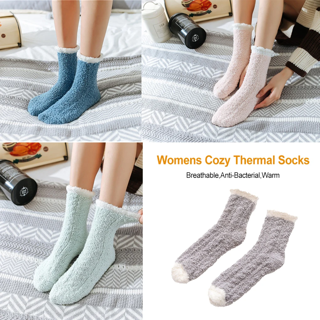 1 Pair Cold Winter Thicken Warm Sock Soft Socks Bed Hosiery Living Room