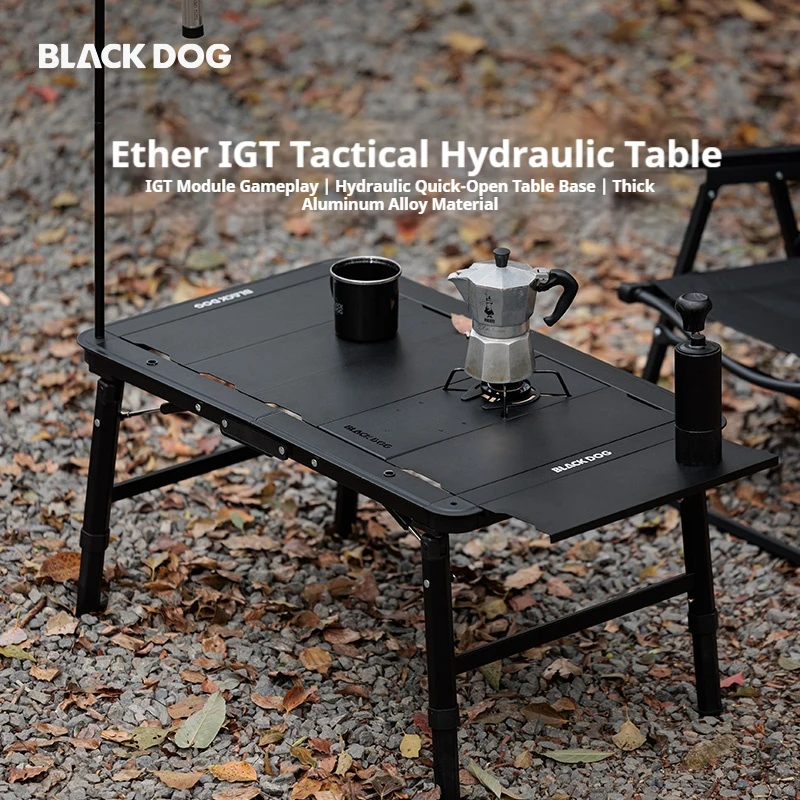 BLACKDOG 2.5 Unit IGT Tactical Table Height-adjustable Hydraulic Rapid Setup Camping Picnic Expandable Aluminum Alloy Tabletop