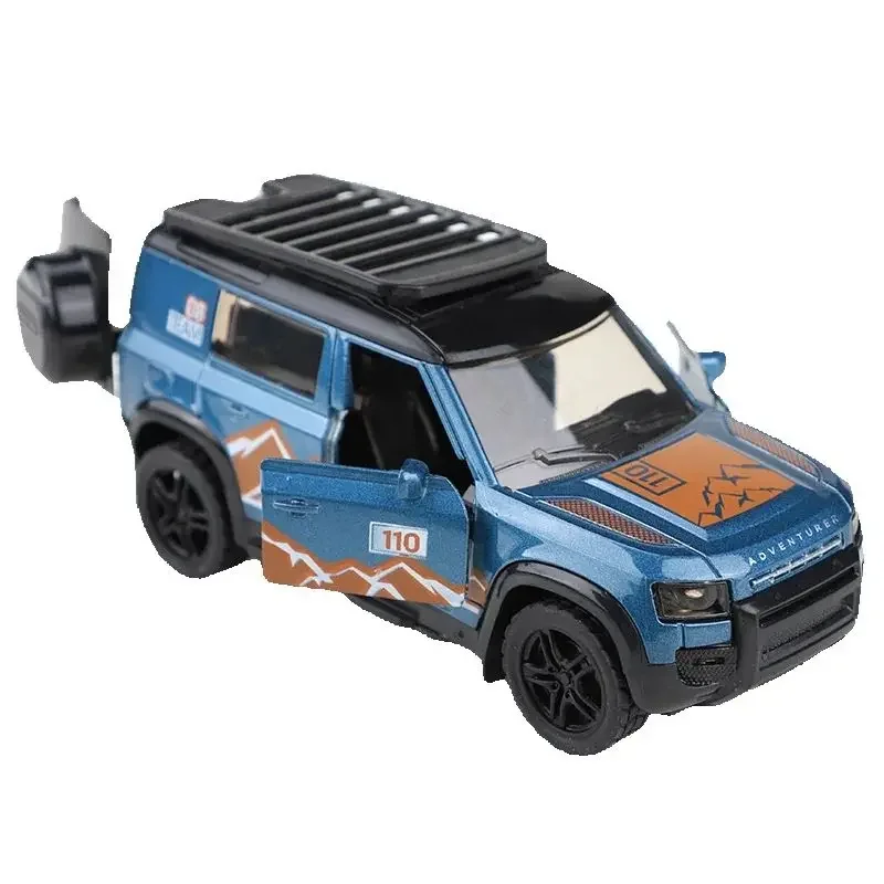 نموذج سيارة للطرق الوعرة مصبوب، لعبة سيارة واقعية للأطفال مع 3 أبواب قابلة للفتح