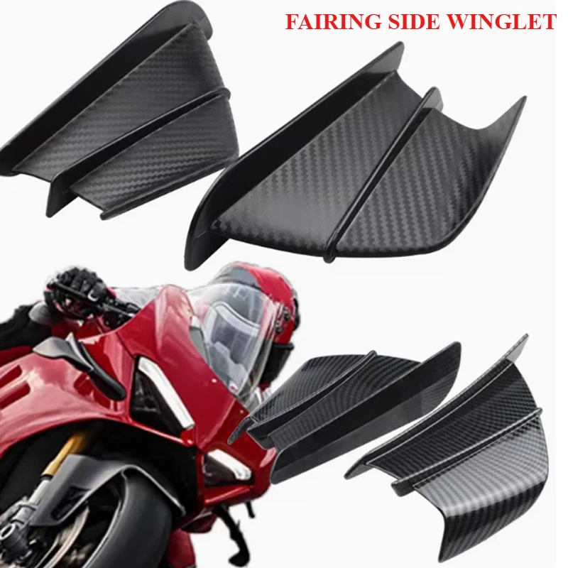 Motorcycle Side Winglet Spoiler Wind Flow Fixing Wing Front Fairing for Ducati 899 959 1198 1198S 1199 1299 Panigale V4 V4S V4R