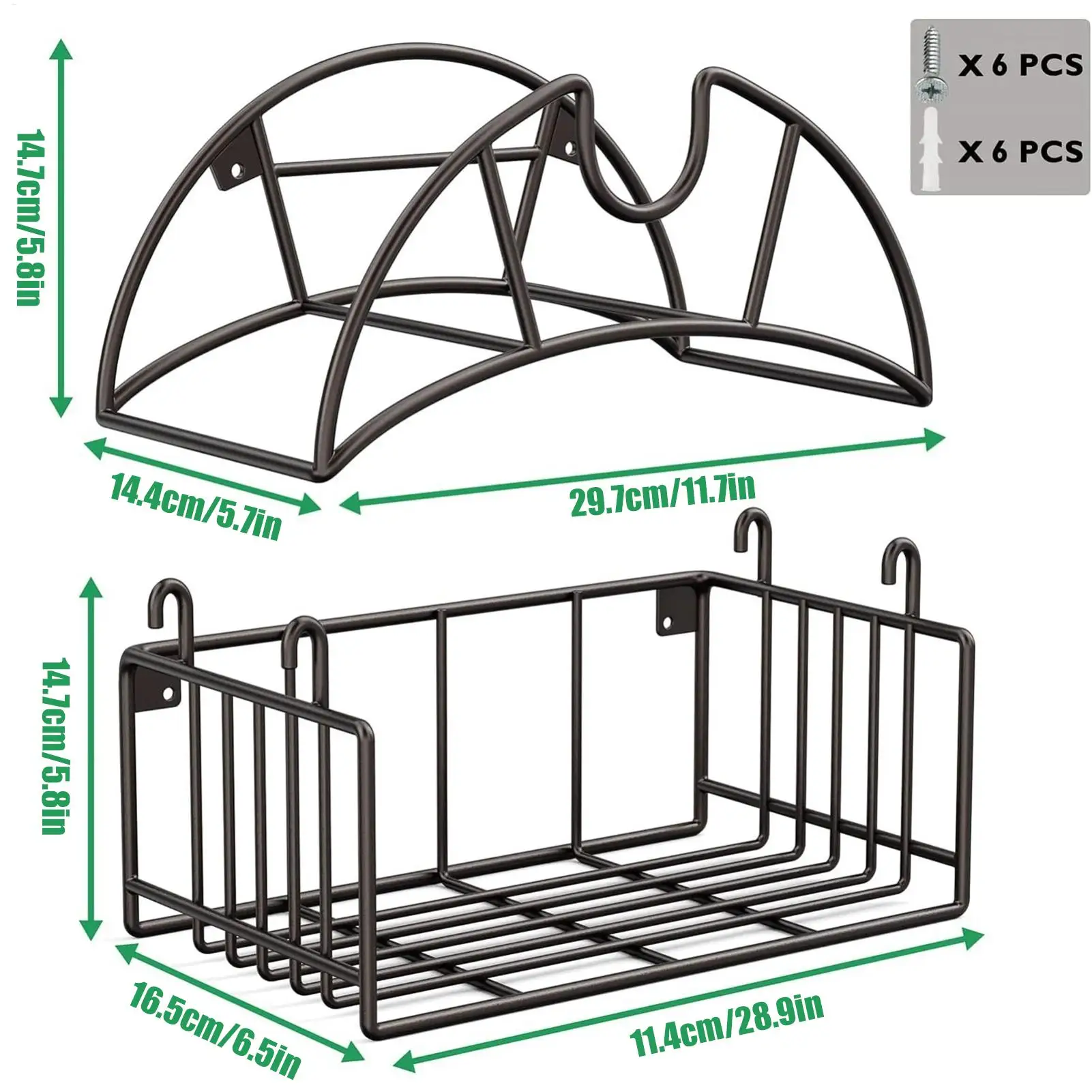 Hose Hanger Wall Mount Garden Hose Holder Wall Mount Heavy Duty Pipe Shelf Rack for Outdoor Pool Extension Cords Garage Outside